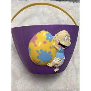 Vintage Rugrats 1999 Tommy Pickles Easter Basket Halloween Bucket Pail Viacom